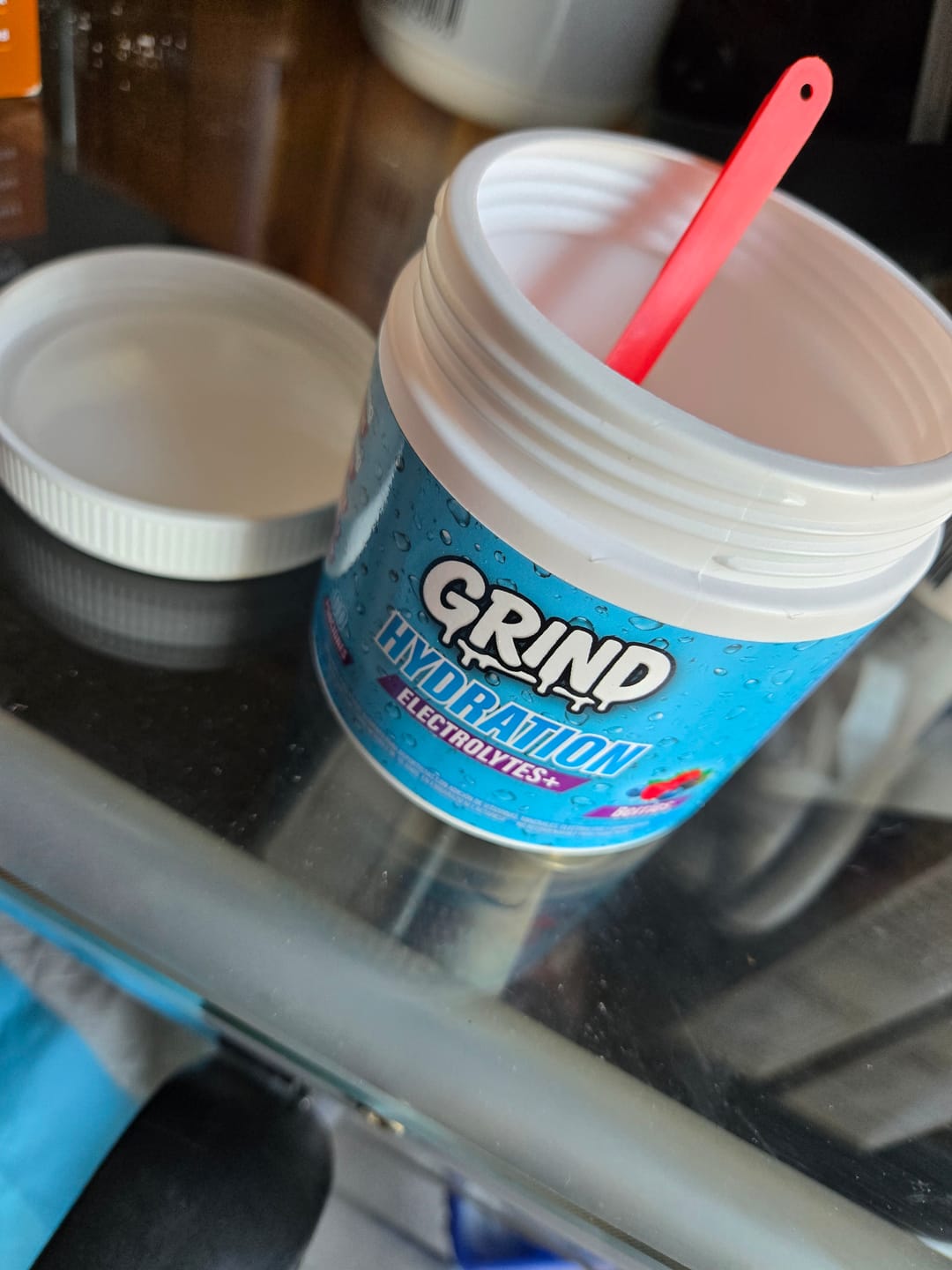Customer photo review of Grind Hydration | Electrolitos Premium – 60 Porciones ( Sabor Berries)