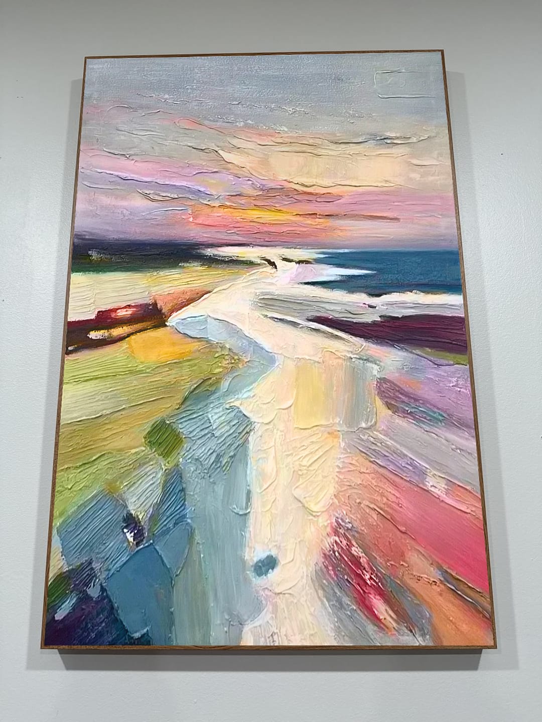 Customer photo review of Colorful Ocean And Sky Abstract Textured Wall Art #OS100