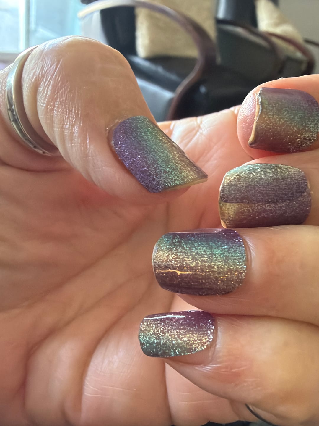 Customer photo review of Semicured UV gel nail sticker kit NF240068