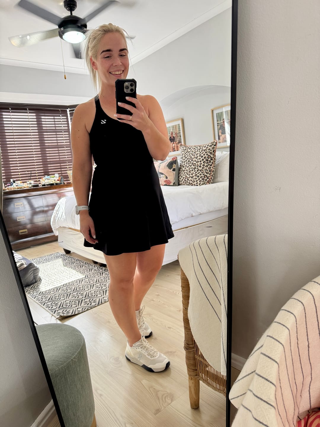 Customer photo review of One-Piece Activewear Dress with Stretchy Built-In Shorts & Bra