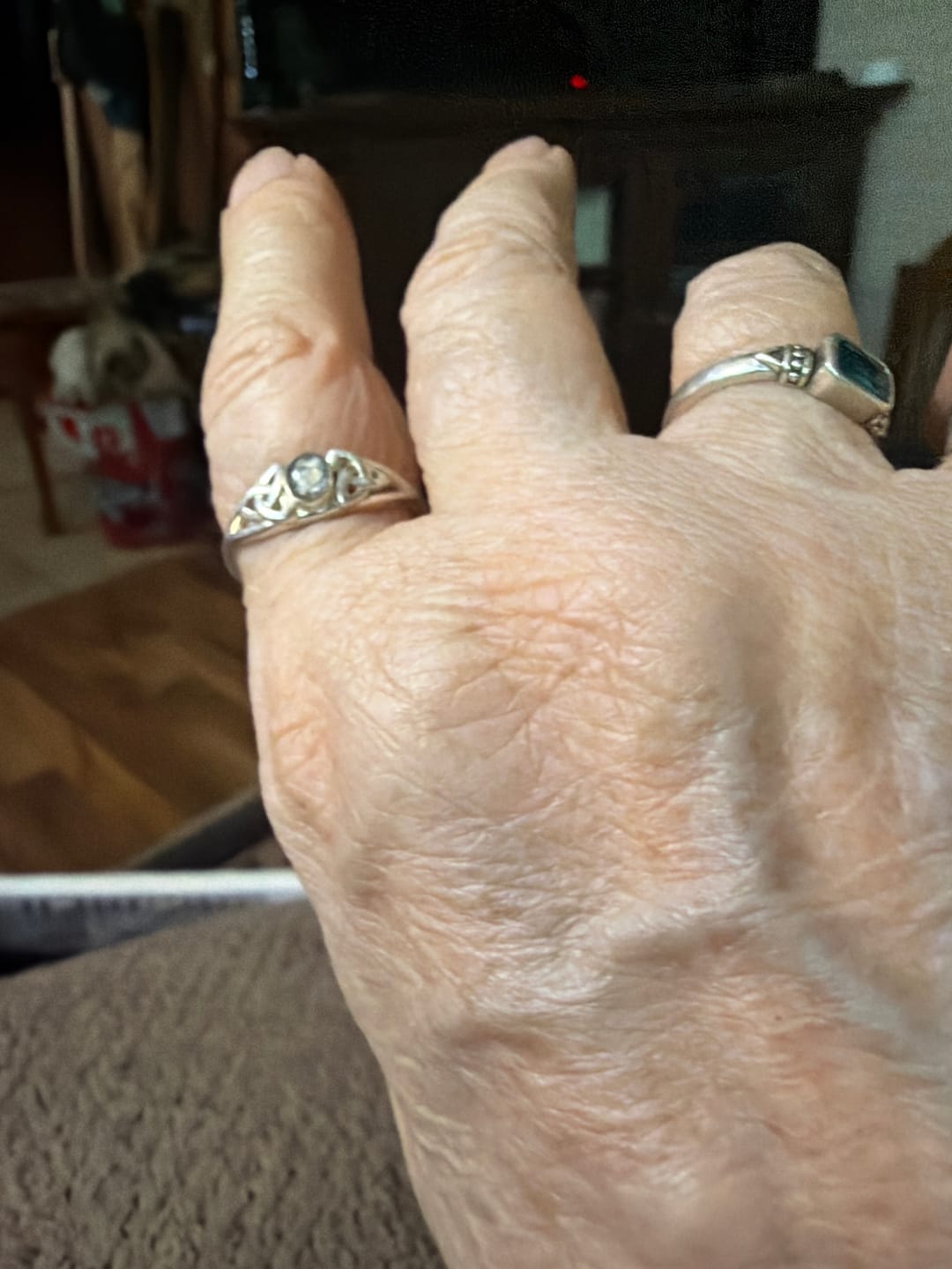 Customer photo review of Celtic Ring with Cremation Ashes