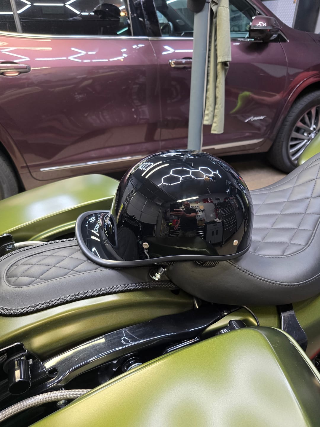 Customer photo review of Lightweight Reversible DOT Curve Helmet / Gloss Black