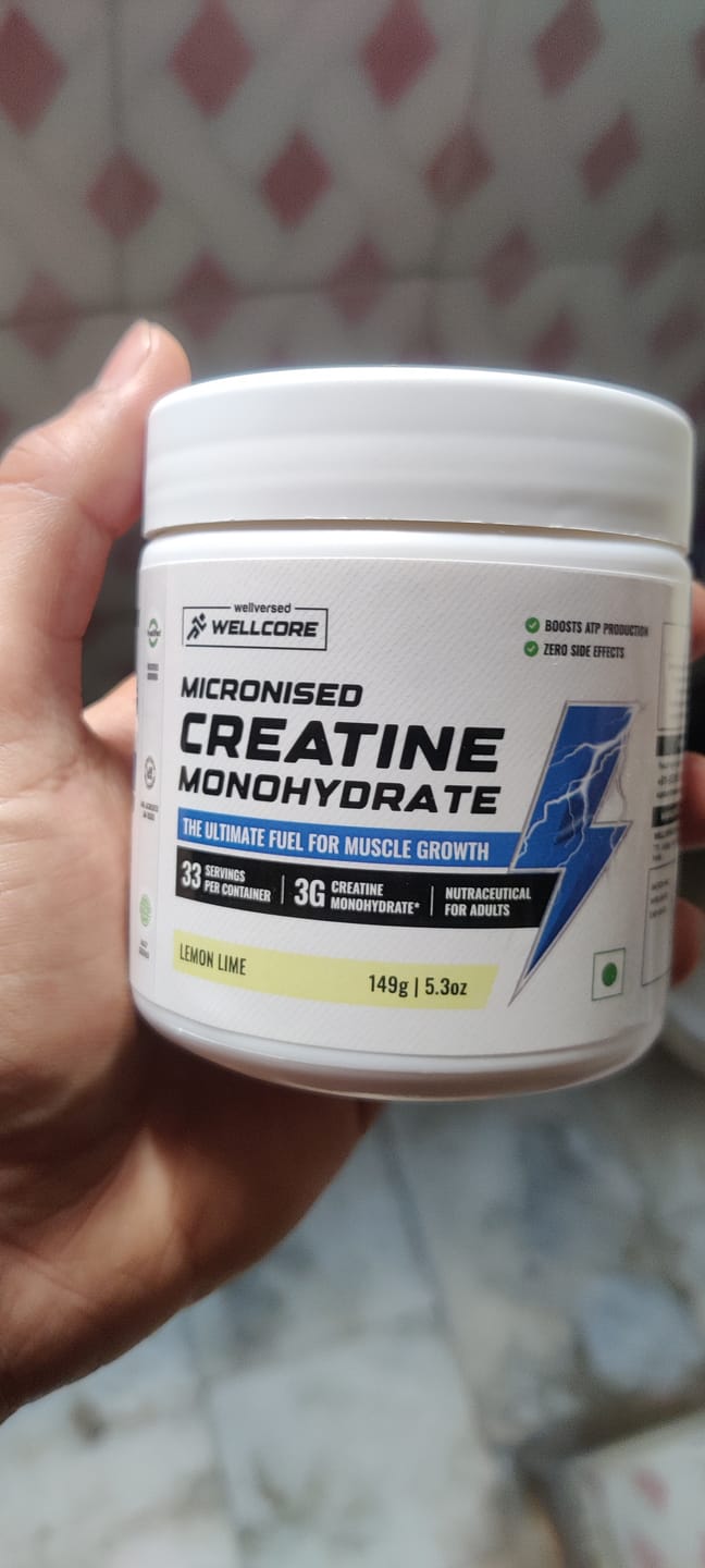 Customer photo review of Wellcore - Pure Micronised Creatine Monohydrate | Lemon Lime (149g, 33 servings)
