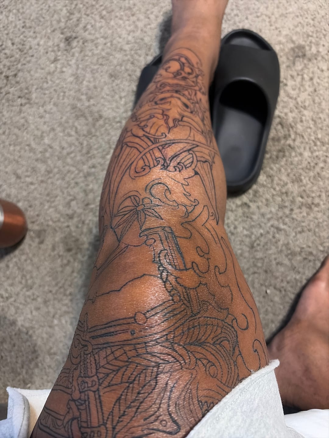 Customer photo review of Painless Tattoo Numbing Spray