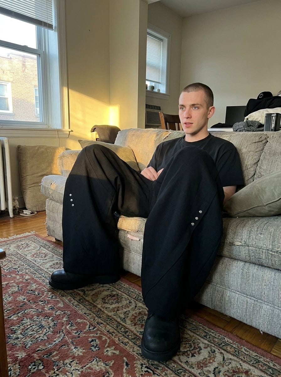 Customer photo review of Retro Unisex Barrel Baggy Pants - 2450