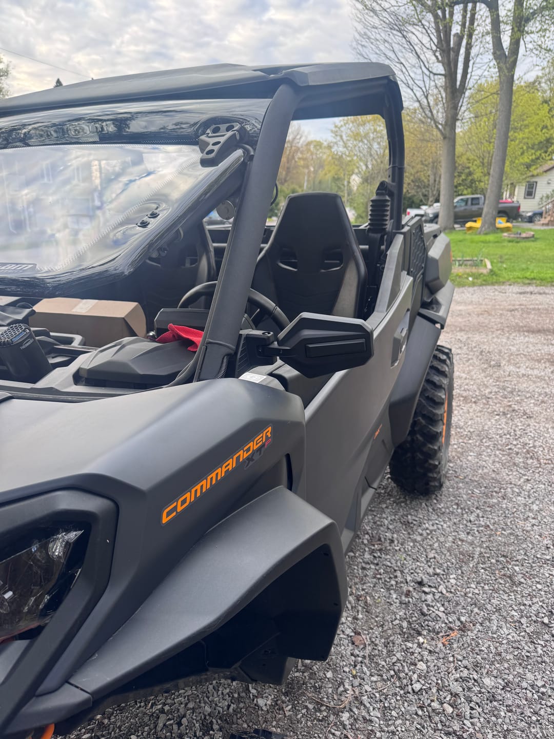 Customer photo review of One Pair Side Mirrors for Can-Am Commander 700 & 1000R 2021+