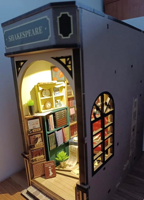 Customer photo review of DIY Book Nook kit - Bookstore