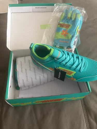 Customer photo review of Scooby-Doo Mystery Machine Cleats — Velocity 3.0 by Phenom Elite