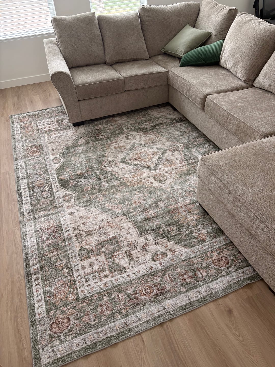 Customer photo review of Selene Washable Area Rug - Green