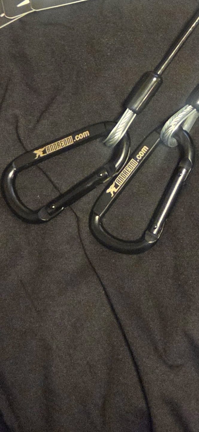 Customer photo review of Heavy-Duty 3.2" Iron Carabiners – Built for Strength and Versatility in Every Workout.