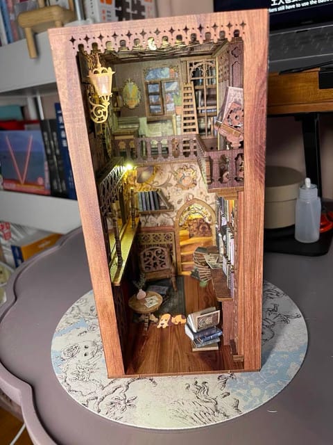 Customer photo review of DIY Book Nook Kit - Eternal Bookstore