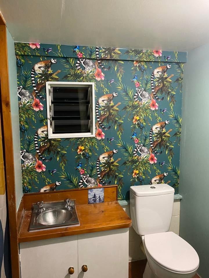 Customer photo review of Lemur Wallpaper - Teal