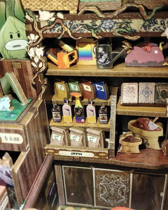 Customer photo review of DIY Book Nook Kit - Fantasy Plant Shop