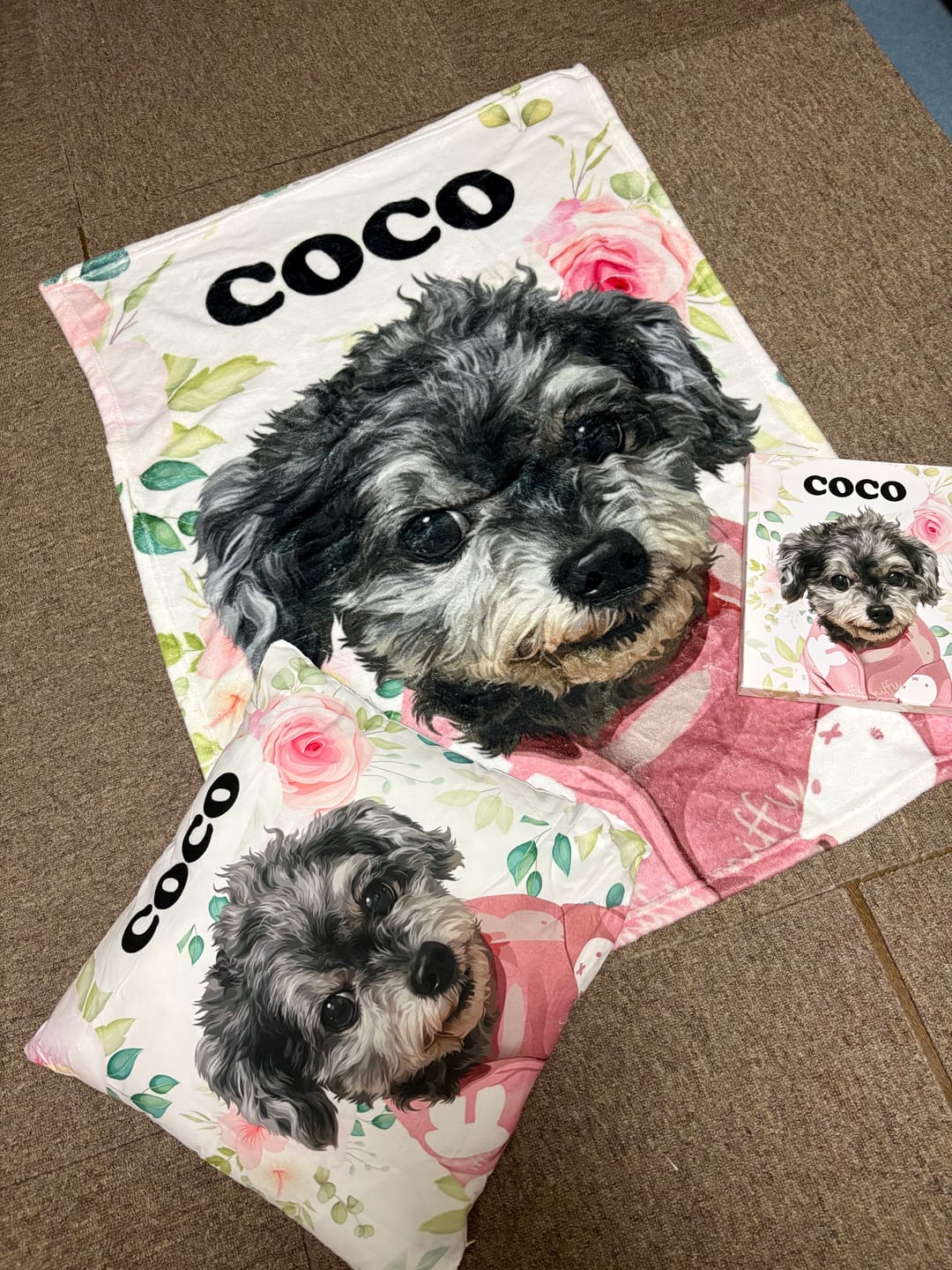 Customer photo review of Petcanva©オーダーメイド ペット似顔絵【3点セット】