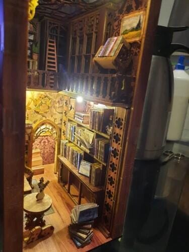 Customer photo review of DIY Book Nook Kit - Eternal Bookstore