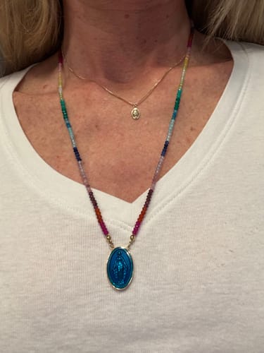 Customer photo review of LEGACY Blue Necklace