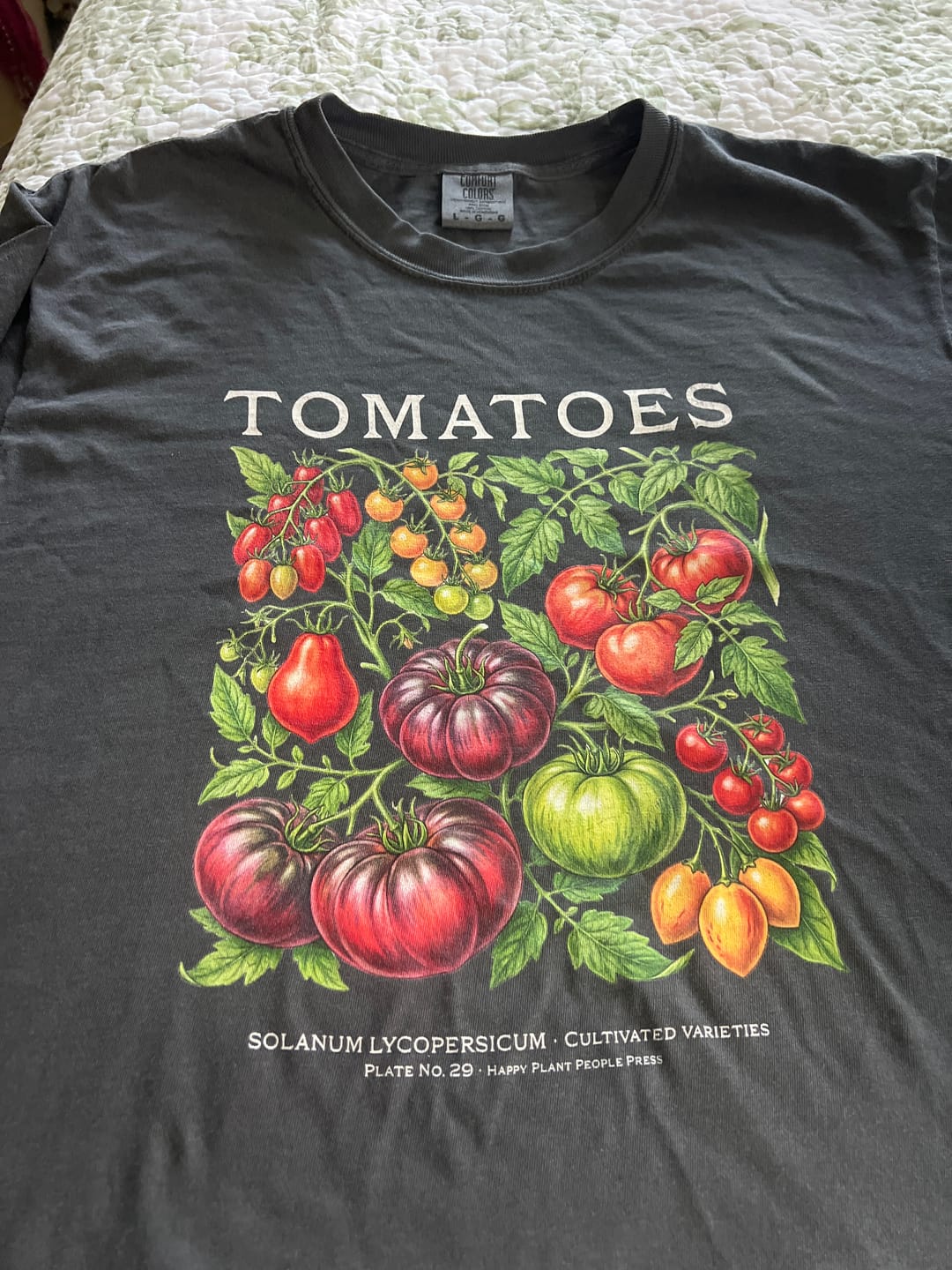 Customer photo review of Tomato Varieties T-Shirt