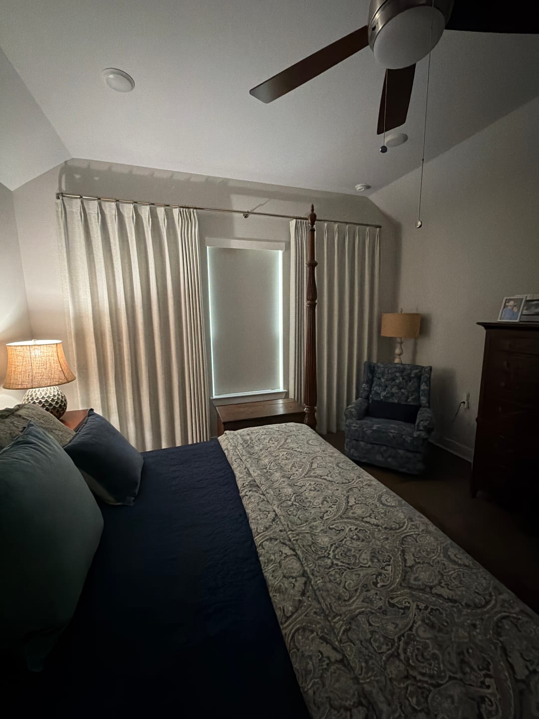 Customer photo review of Lucy Neutral Linen Light Filtering Drapes
