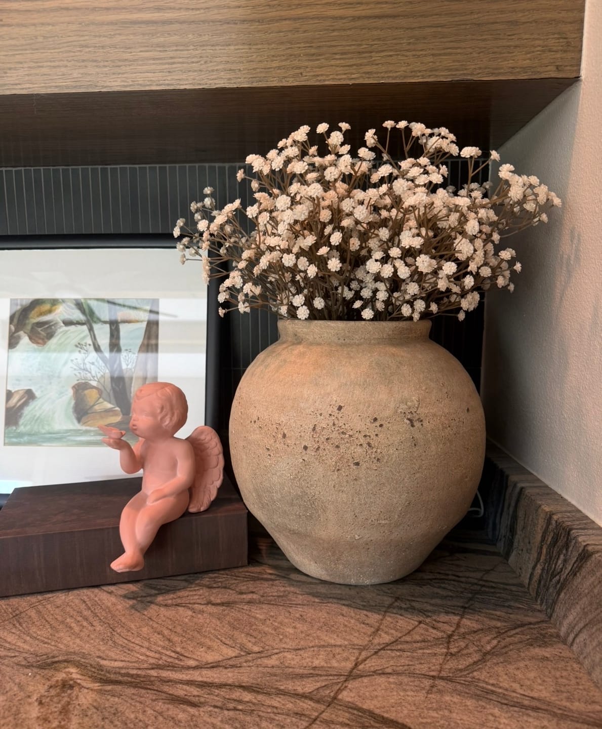 Customer photo review of Ivory Real Touch Baby's Breath Bunch
