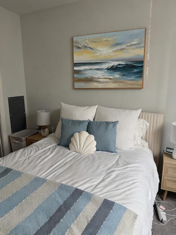 Customer photo review of Sky And Ocean Abstract Wall Art #SO259