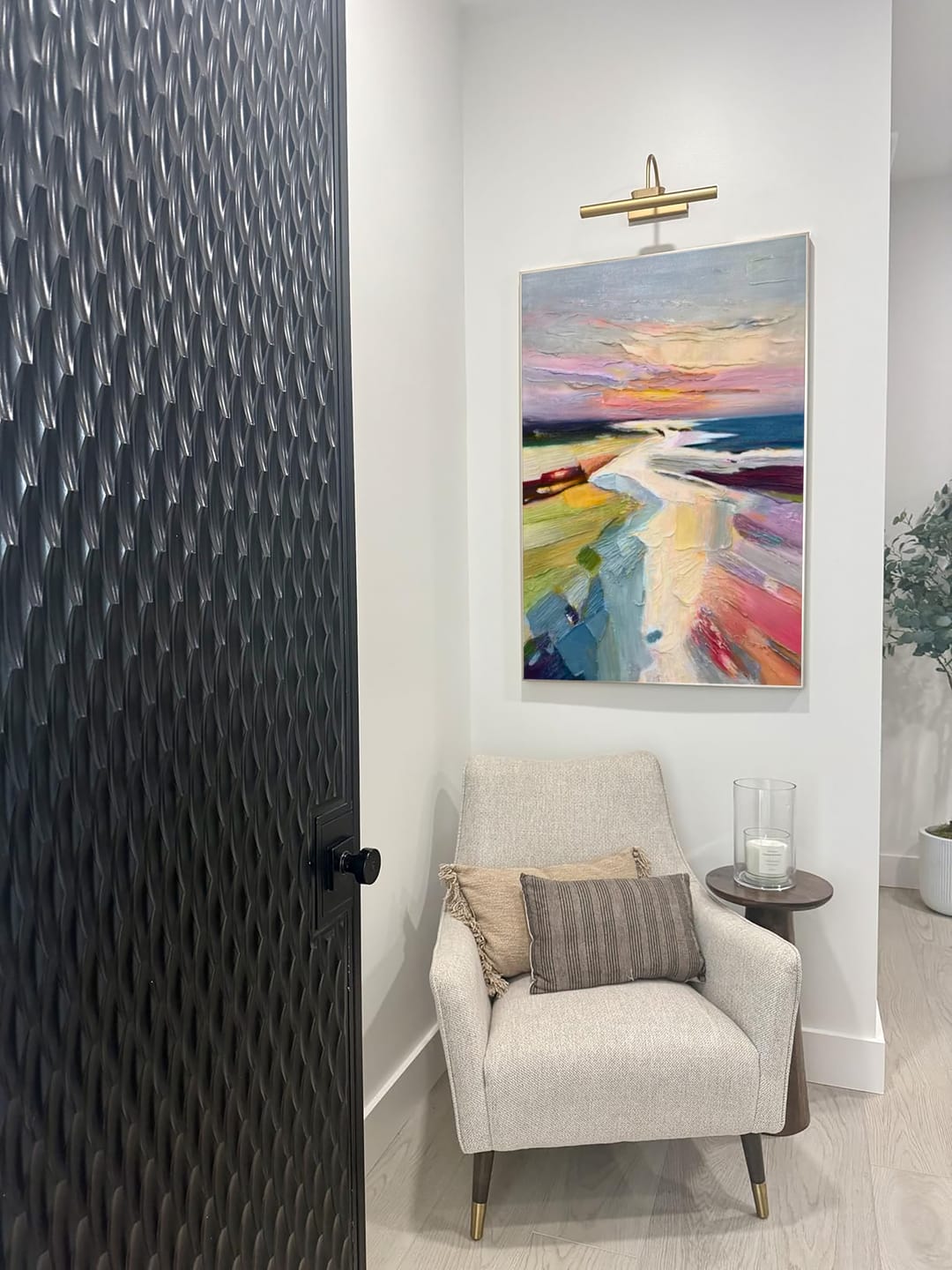 Customer photo review of Colorful Ocean And Sky Abstract Textured Wall Art #OS100