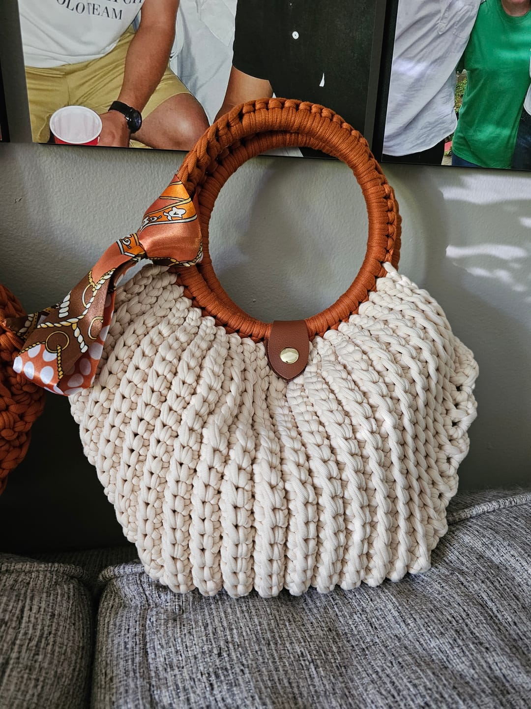 Customer photo review of CrochetPark™ Shell crochet Handbag DIY Kit