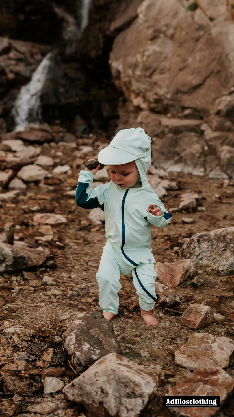 Customer photo review of Baby and Toddler UPF 50+ Sun Protective Onesie