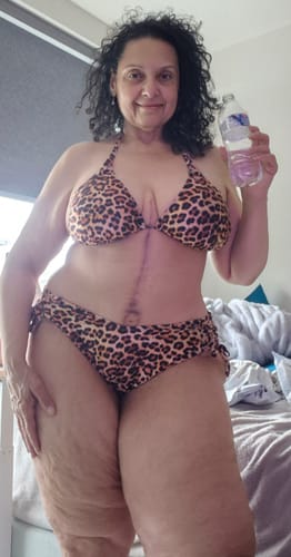 Customer photo review of Lux Leopard Side Tie Bikini Bottom