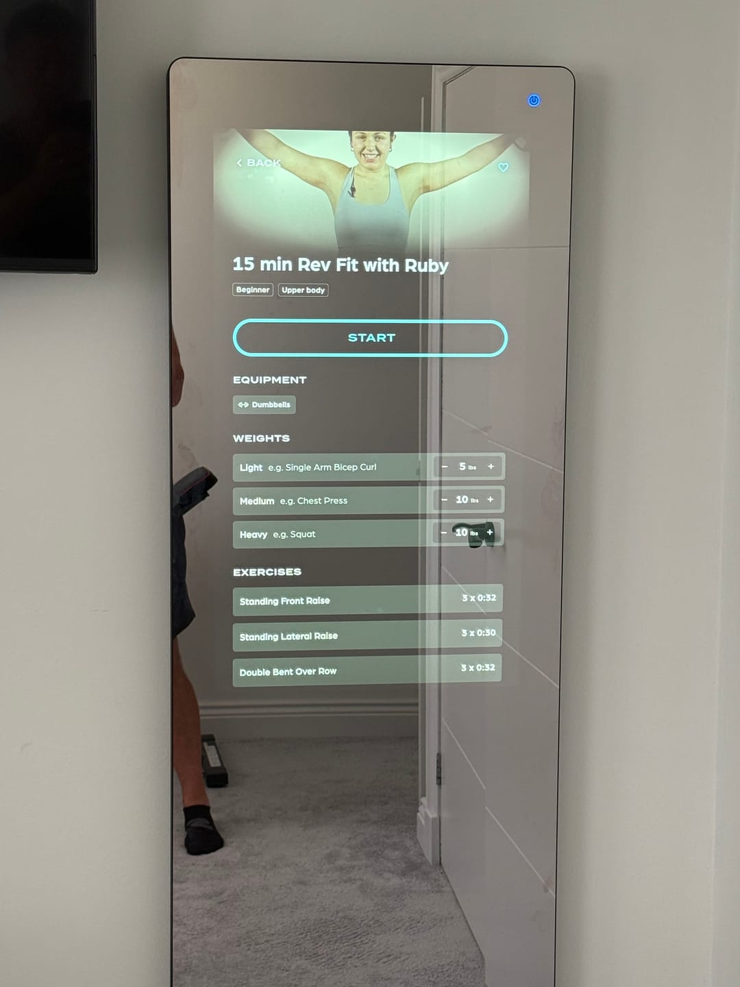 Customer photo review of MAGIC AI: Fitness Smart Mirror
