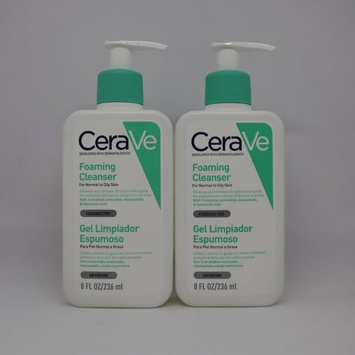 Customer photo review of Foaming Cleanser for Normal to Oily Skin 236ml