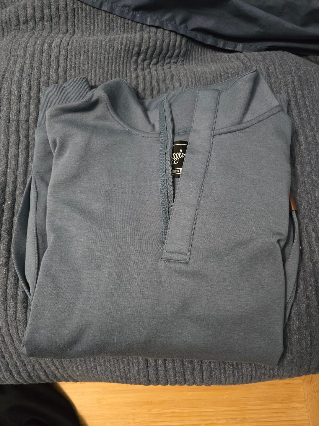 Customer photo review of Sunday Men's Quarter Zip - Lake