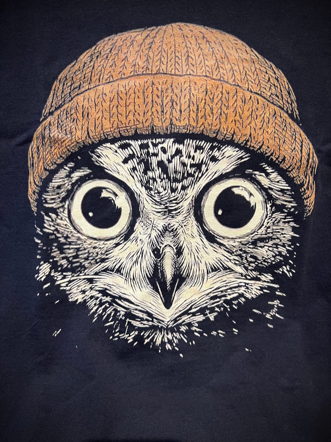 Customer photo review of Beanie Owl 6 T-Shirt