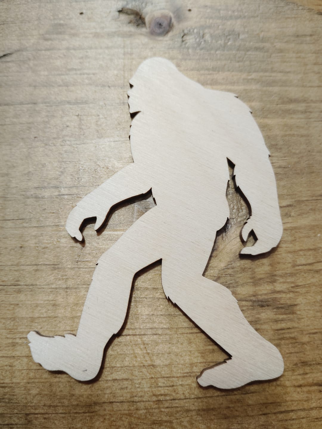 Customer photo review of Unfinished Wood Bigfoot Sasquatch Silhouette - Craft- up to 46" DIY