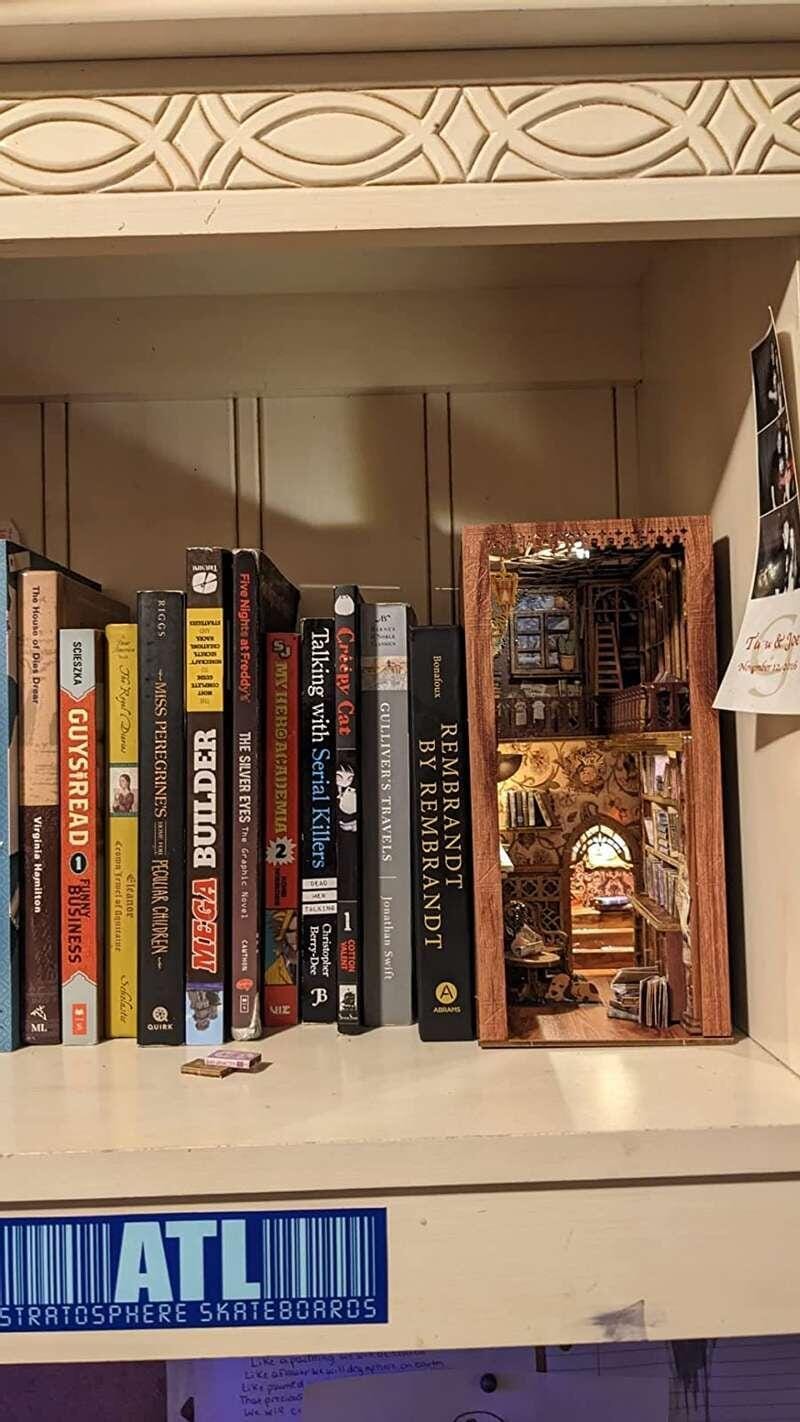Customer photo review of DIY Book Nook Kit - Eternal Bookstore