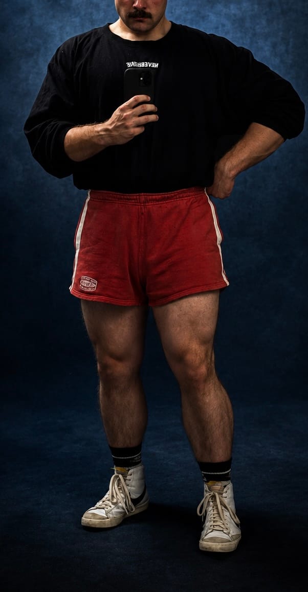 Customer photo review of Vintage Cotton Shorts - Red