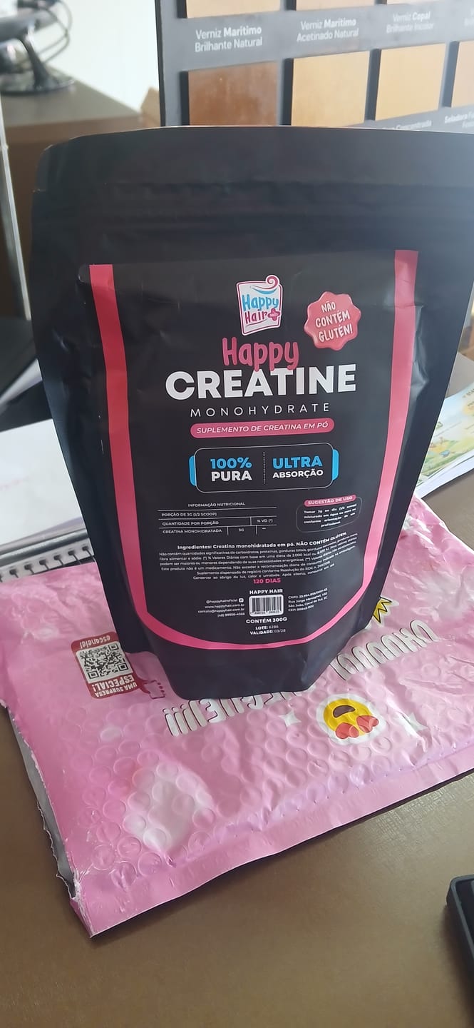 Customer photo review of Creatina Monohidratada 100% Pura 300g - Happy Creatine
