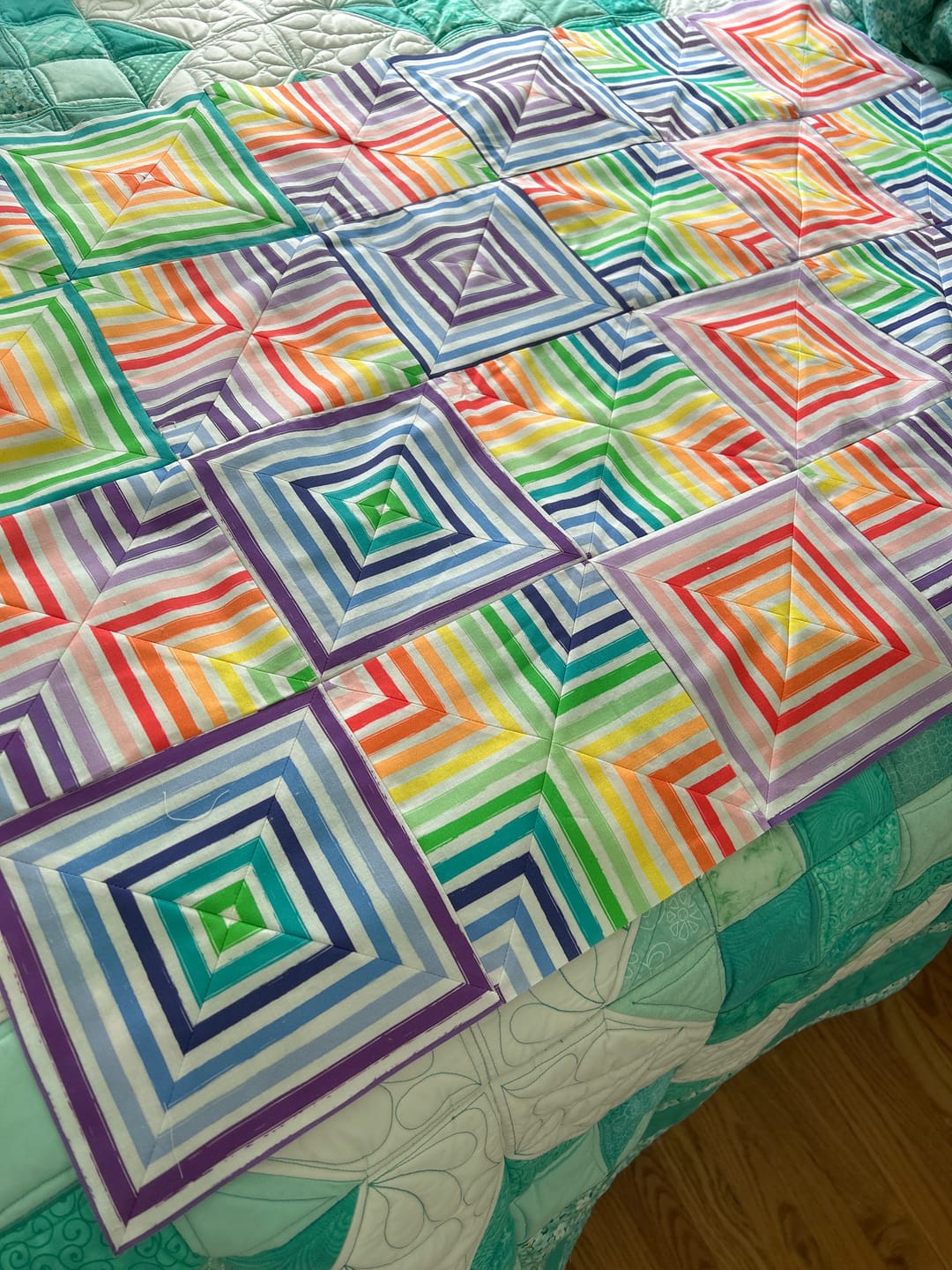 Customer photo review of Over the Rainbow Stripes Fabric