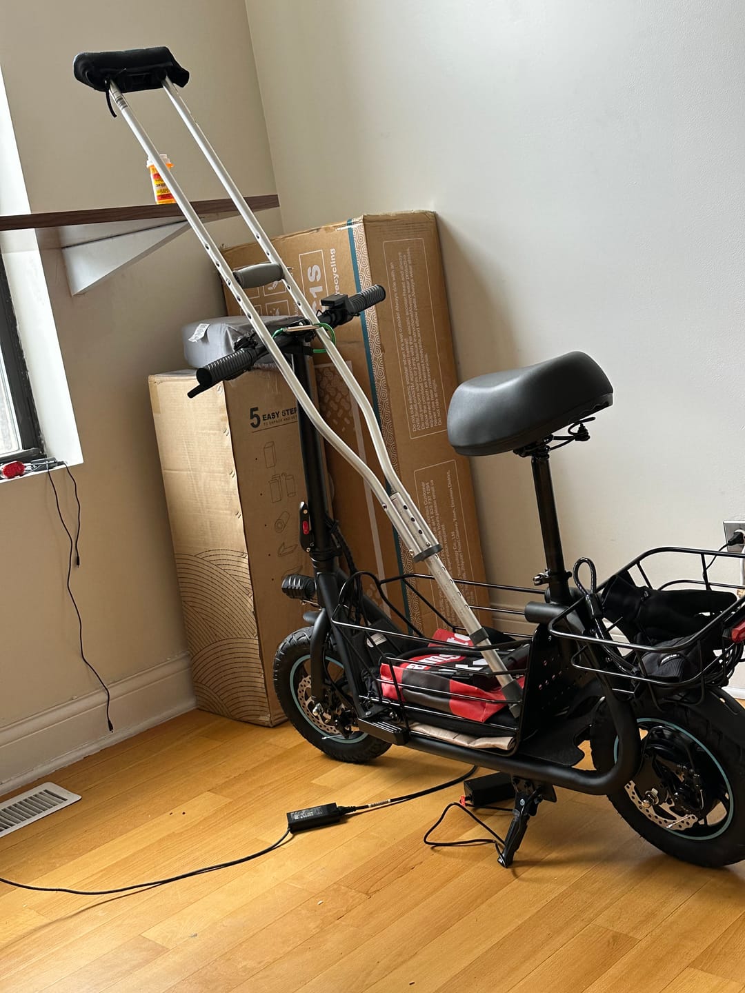 Customer photo review of Gyroor C1S Electric Scooter 800W – Front & Rear Baskets