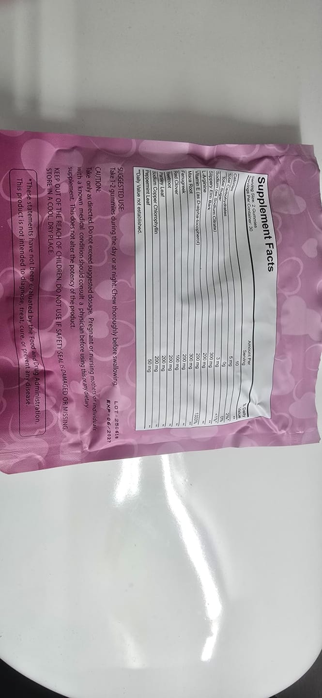 Customer photo review of Gomitas con Feromonas Siéntete Deseada, Segura y Magnética