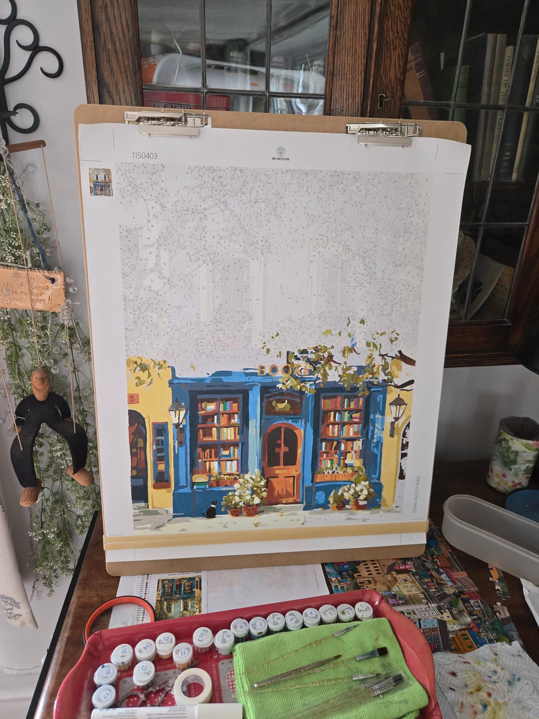 Customer photo review of The Blue Bookshop | Paint by Number