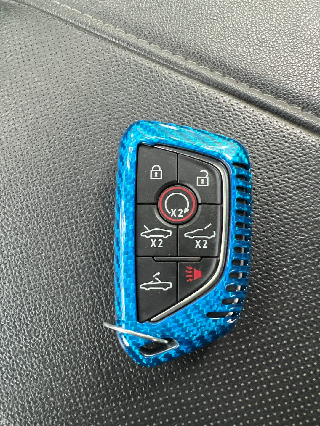 Customer photo review of C8 Corvette Real Carbon Fiber Key Fob Cover | Black, Red, Blue & Forged Carbon (2020–2026)