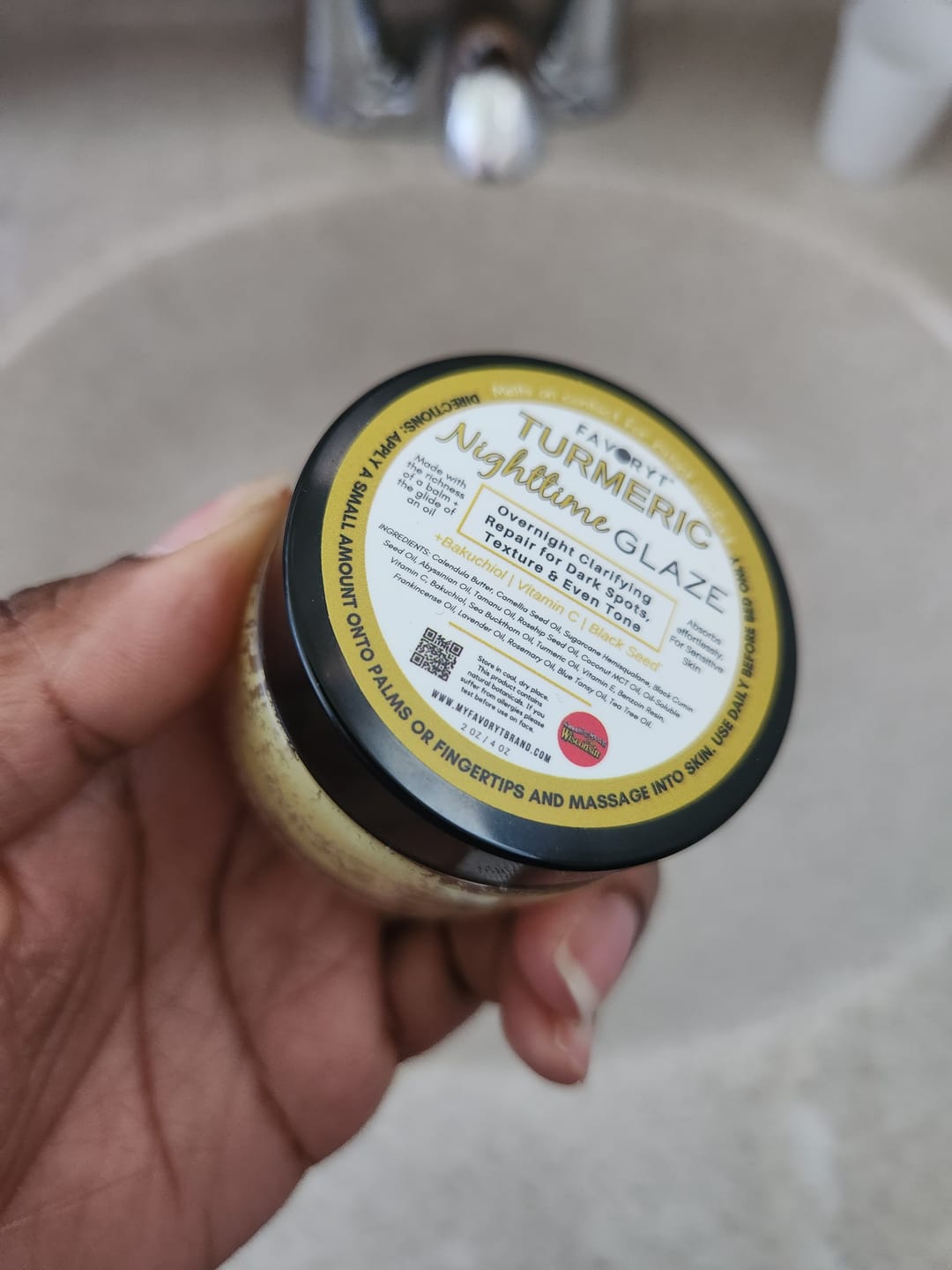 Customer photo review of African Black Foaming Cleanser for Deep Cleansing, Acne or Hyperpigmentation with Turmeric and Rosemary