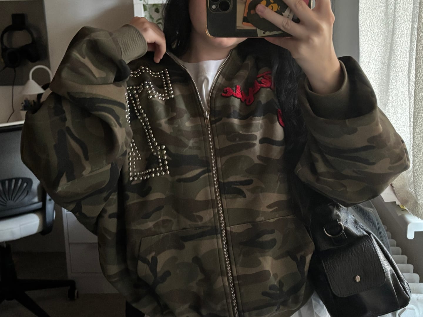 Customer photo review of Aelfric Eden Camo Zip Up Hoodie