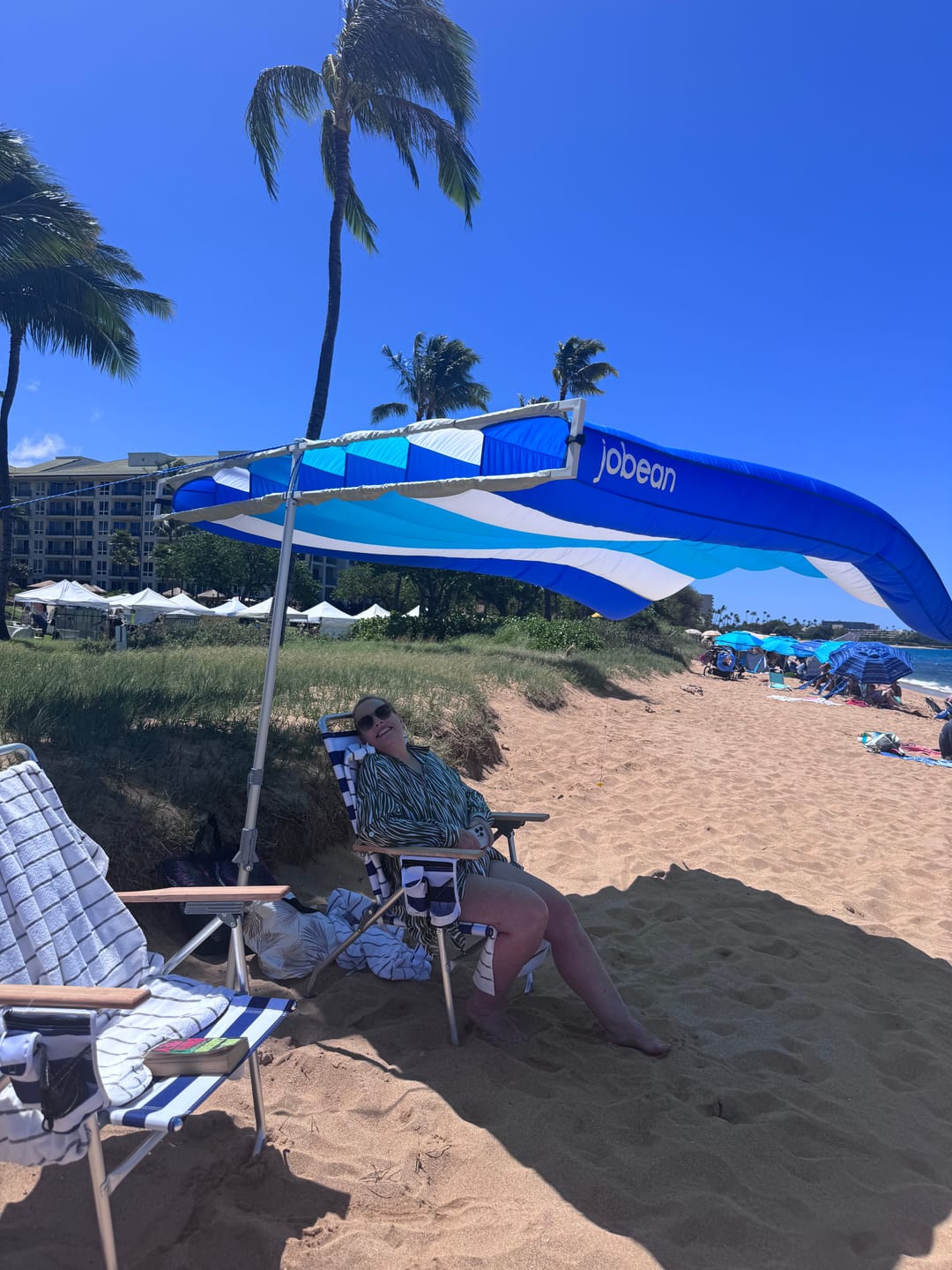 Customer photo review of ShadeSock - Wind-Inflating, Silent Beach Shade