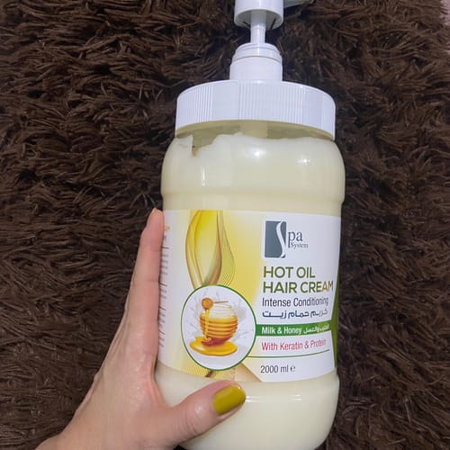 Customer photo review of Spa System Hair Hot Oil 2000ml Hot With Milk And Honey Intensive Moisture