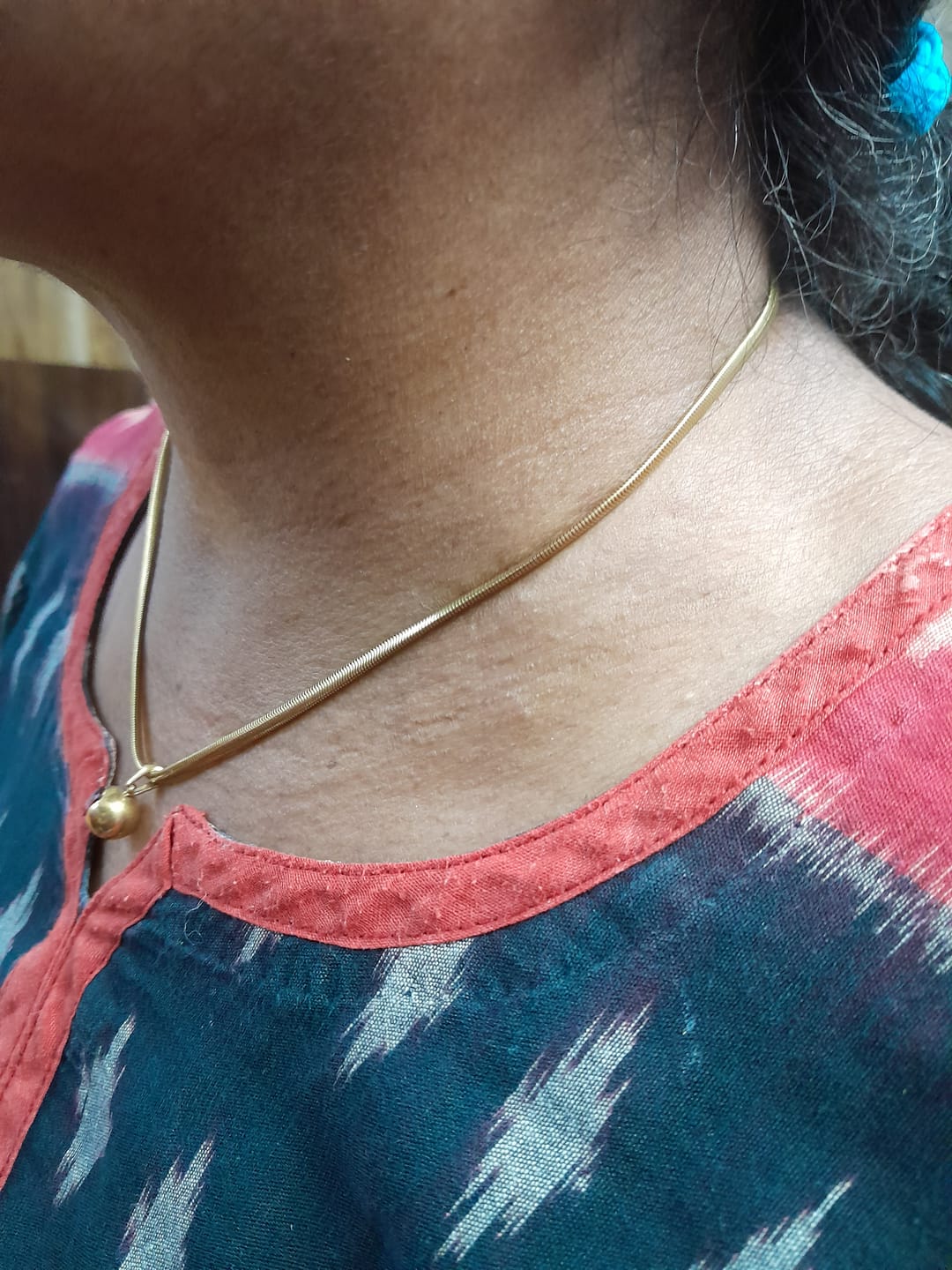 Customer photo review of Pink Gemstone Embedded Necklace