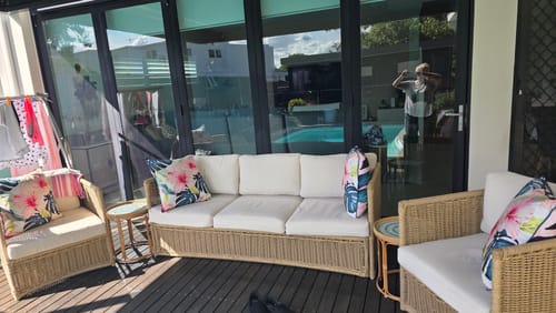 Customer photo review of Serene Rattan Table