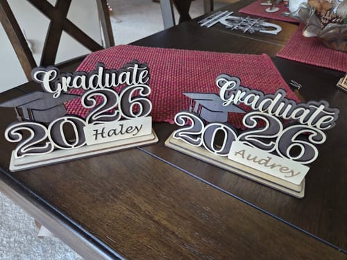 Customer photo review of Graduation 2026 Name Sign laser cut svg file