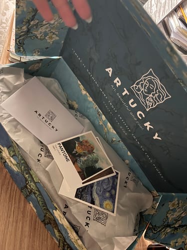 Customer photo review of Van Gogh Starry Night Tablo Çanta