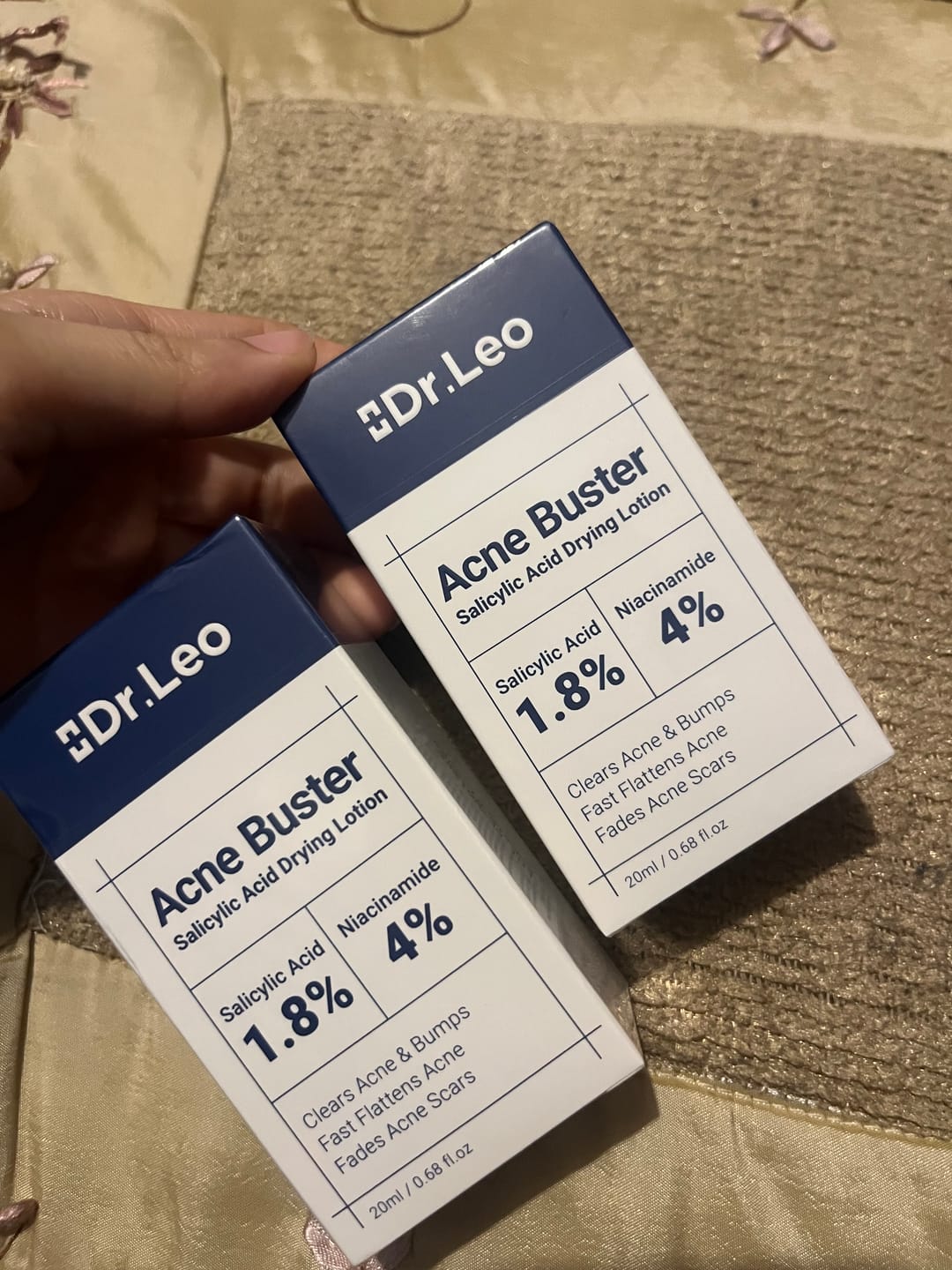 Customer photo review of Loción para el tratamiento del acné con ácido salicílico